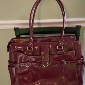 MCKLEIN willow spring Burgundy red Leather Bag